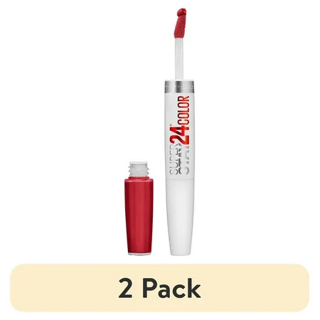 (2 pack) Maybelline SuperStay 24 2-Step Liquid Lipstick, Keep Up The Flame | Walmart (US)