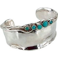 Handmade Sterling Silver Cuff Bracelet Green Turquoise, Hadar Jewelry | Etsy (US)