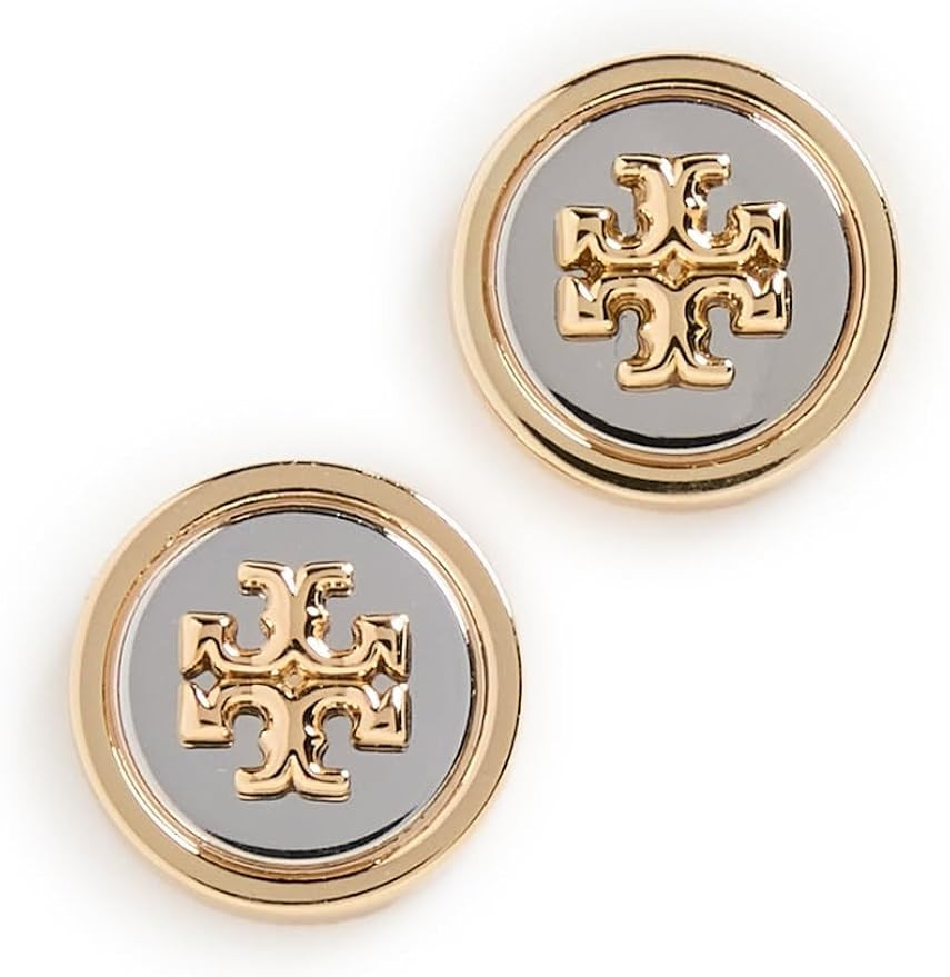 Tory Burch Women's Kira Metal Circle-Stud Earrings | Amazon (US)