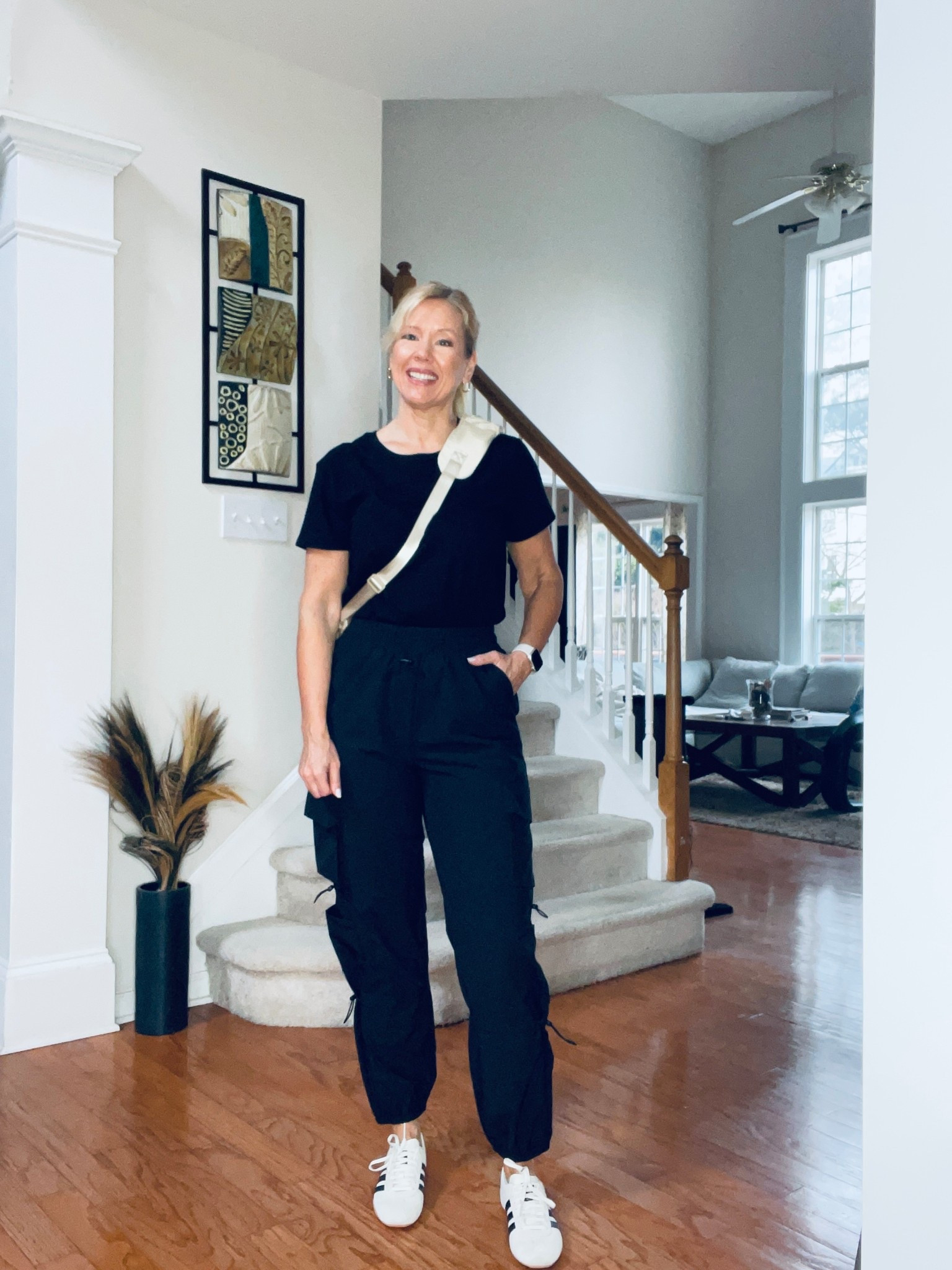 Cute hiking outfit! 

Get 26% off the cargo pants with the code SPG4EUOG

#LTKootd #LTKActive #LTKOver40