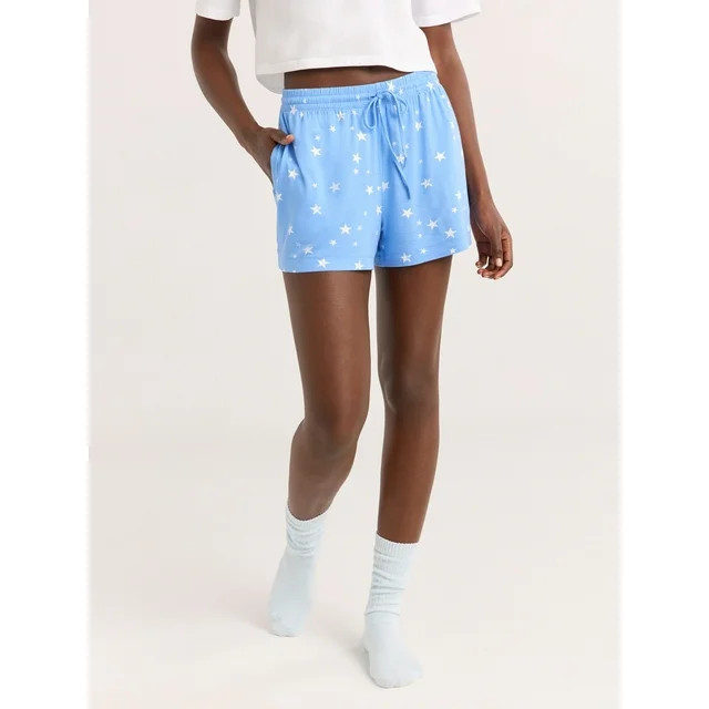 Joyspun Women’s Sleepwear Knit Pajama Shorty Shorts, 3.5'' Inseam, Sizes S-3X | Walmart (US)