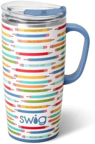 Swig Life 22oz Travel Mug, Insulated Tumbler with Handle and Lid, Cup Holder Friendly, Dishwasher... | Amazon (US)