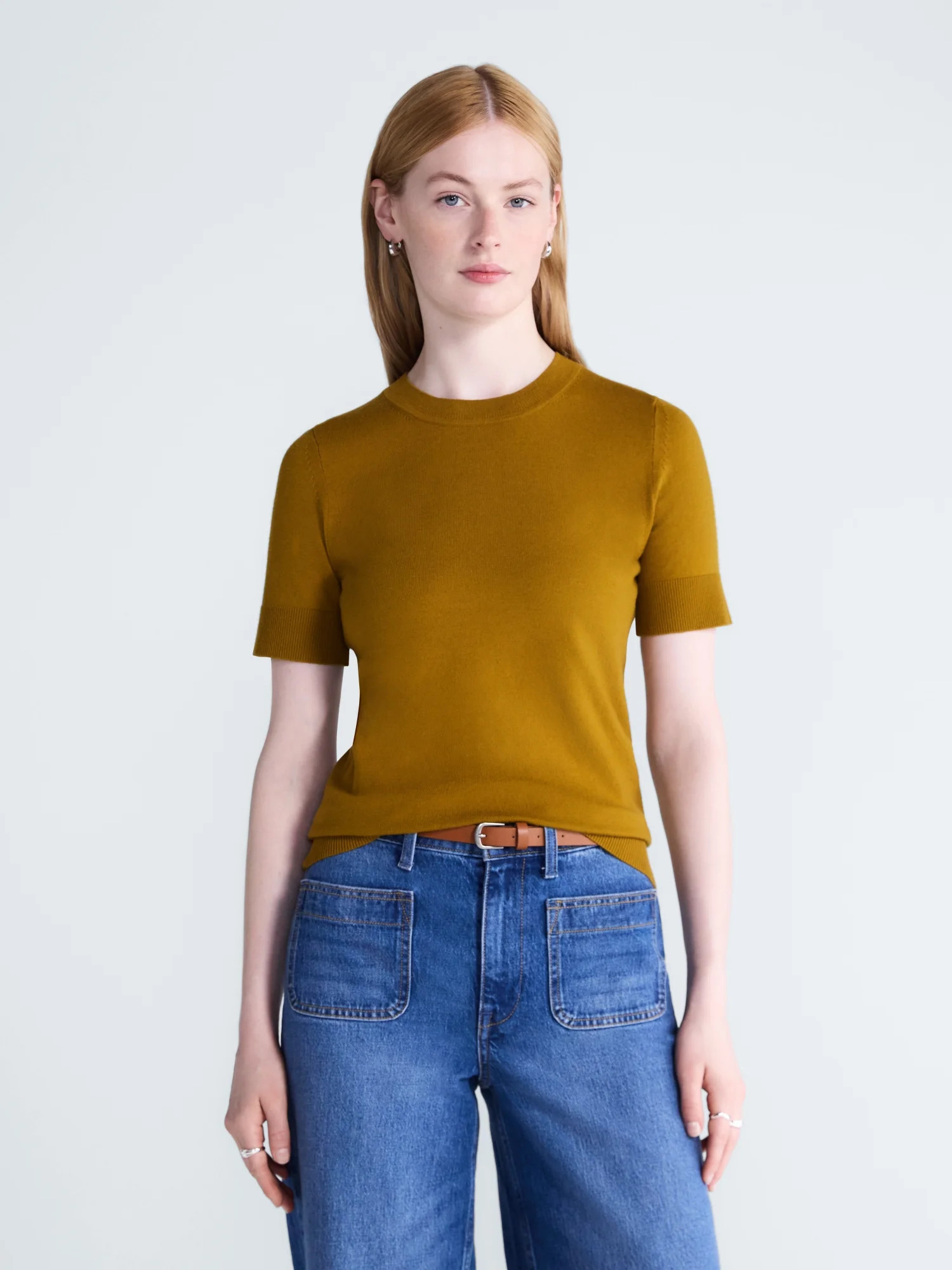 Free Assembly Women's and Women's Plus Cozy Yarn Sweater Tee with Short Sleeves, Sizes XS-4X - Walmart.com | Walmart (US)