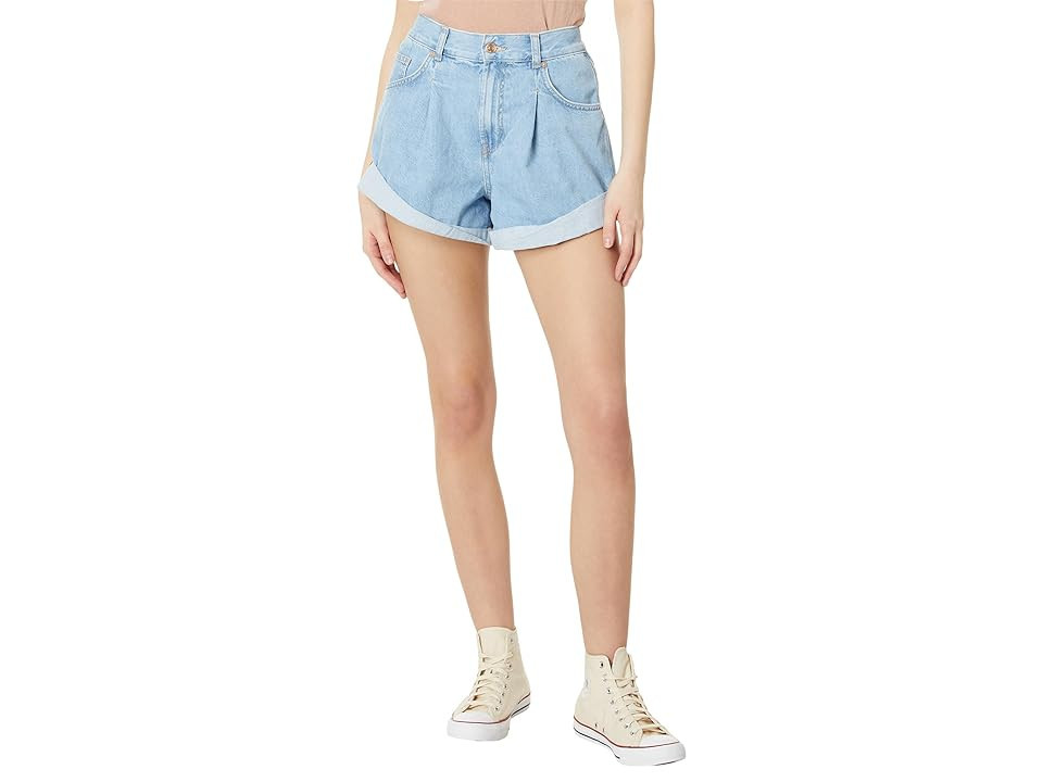 Free People Danni Short Women's Shorts Open Sky : XS (Women's 0-2), Cotton | Zappos