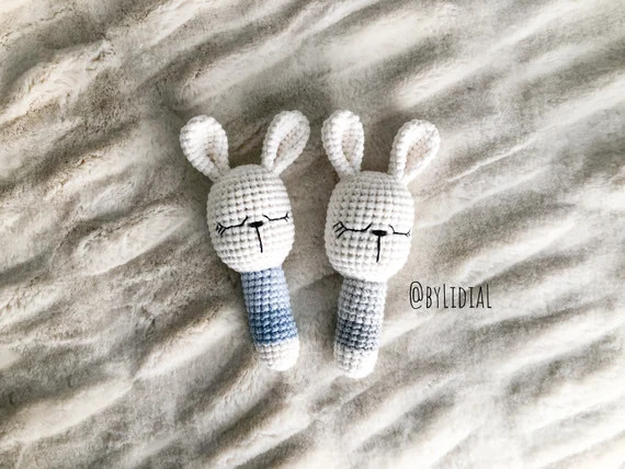 Crochet Bunny Rattle Toy Stuffed  Amigurumi  Baby Shower Christmas  Birthday Gift | Etsy (US)