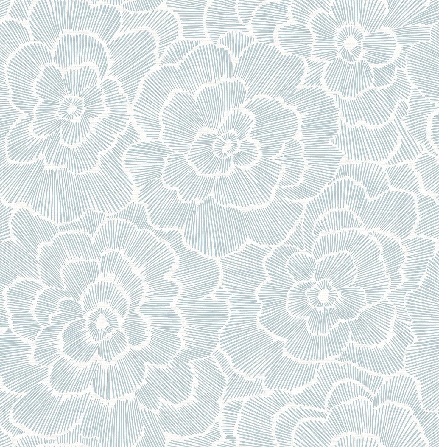 NuWallpaper NUS4048 Saraya Peel & Stick Wallpaper, Blue | Amazon (US)