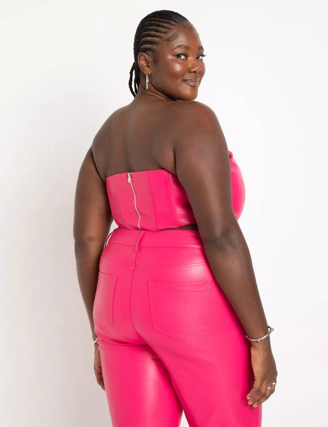 Faux Leather Corset | Eloquii