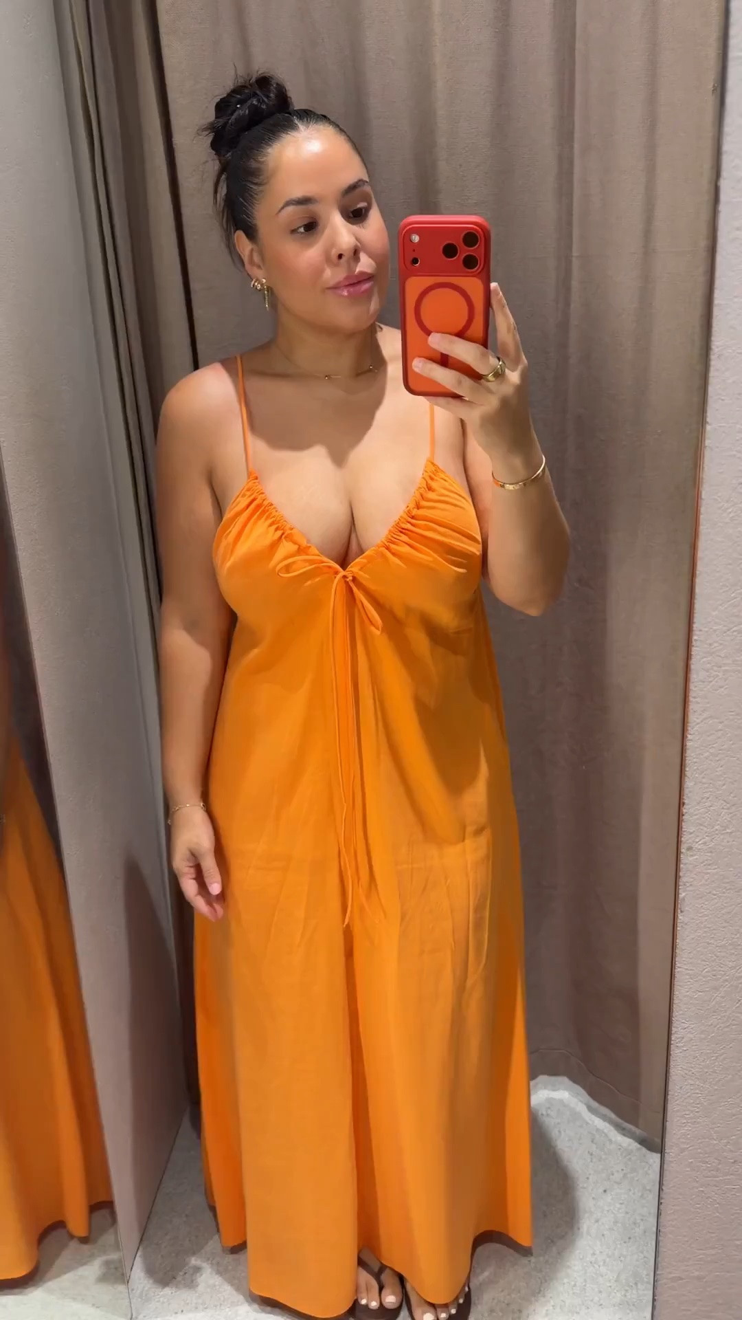 My favorite Zara maxi in ORANGE 🧡 wearing size L

#LTKootd #LTKMidsize #LTKSeasonal