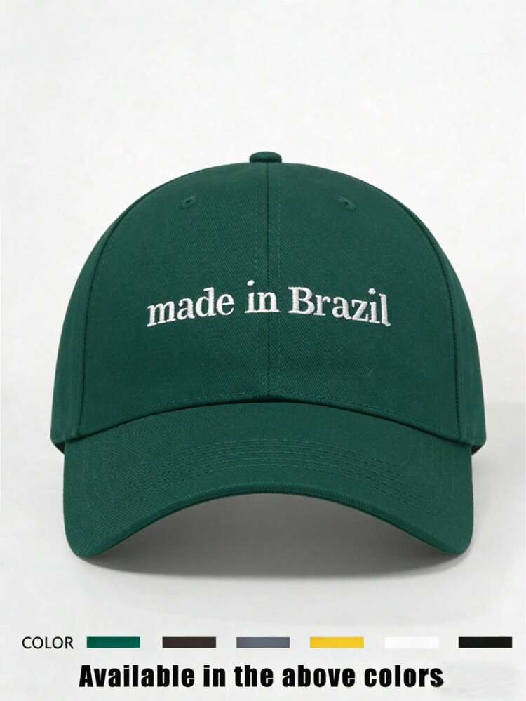 BONNY BOOM 1pc Women's Embroidered Baseball Cap, Made In Brazil, Unisex Trucker Hat, Y2K Style Sun Hat, Suitable For Young People, Perfect Gift For Family And Friends, Suitable For Spring, Summer, Autumn And Winter,Beach,Vacation | SHEIN