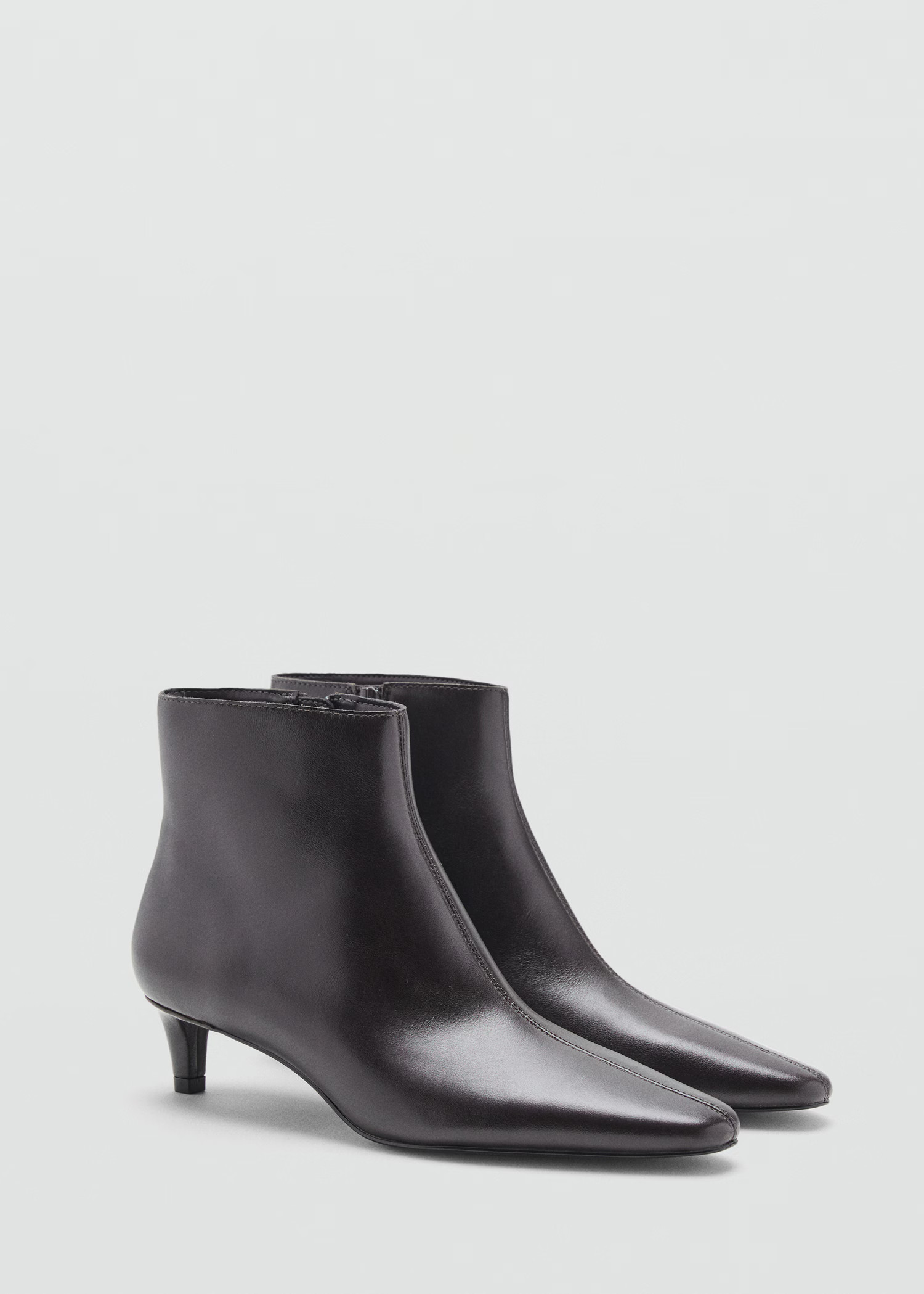 Leather boots with kitten heels - Women | MANGO USA | Mango (US/MX/AU)