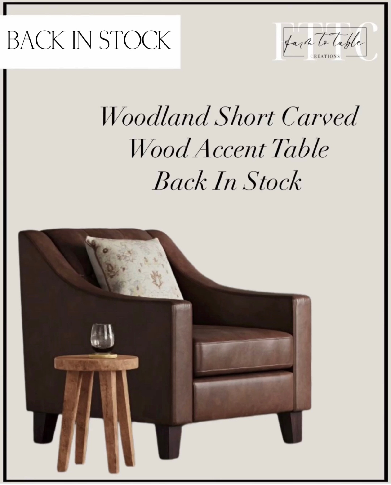 Woodland Carved Wood Accent Table … curated on LTK