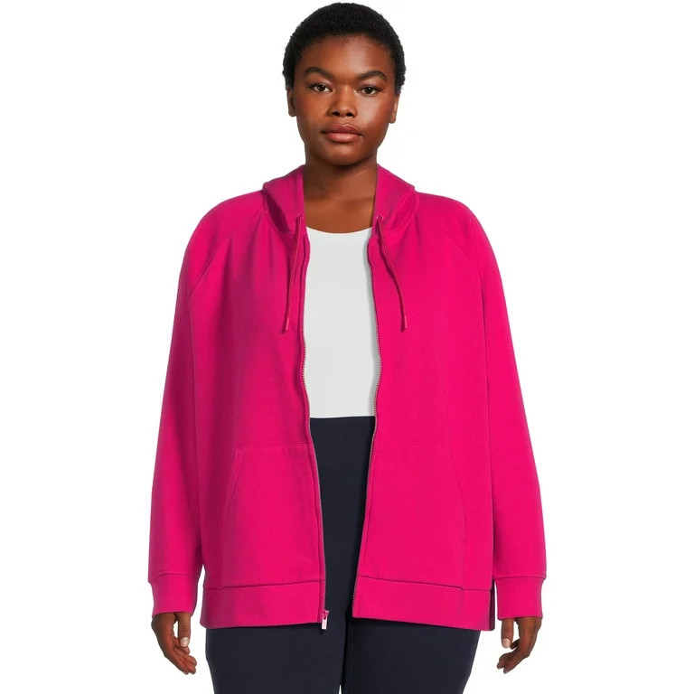 Terra & Sky Women's Plus Size Full Zip Fleece Hoodie | Walmart (US)