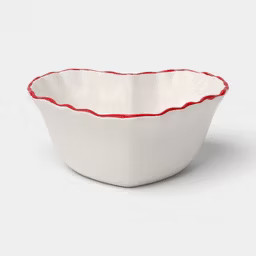6.6 fl oz Stoneware Heart Dip Bowl White - Threshold™ | Target