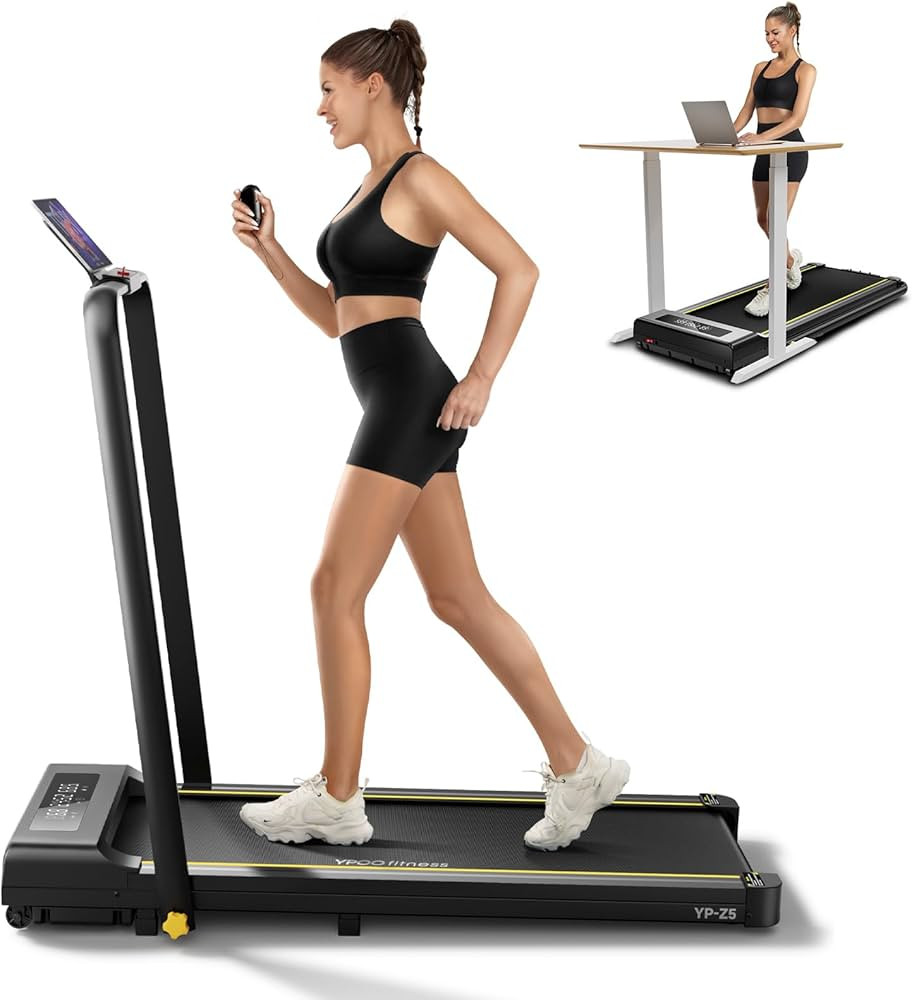 Folding Treadmill, 300 lb Capacity Treadmill with Handle Bar, Portable Treadmills for Home and Of... | Amazon (US)