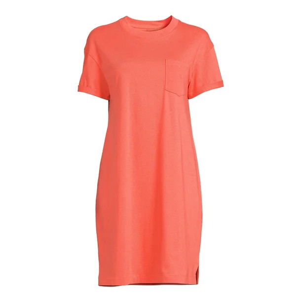 Time and Tru Women's T-Shirt Dress with Pocket - Walmart.com | Walmart (US)