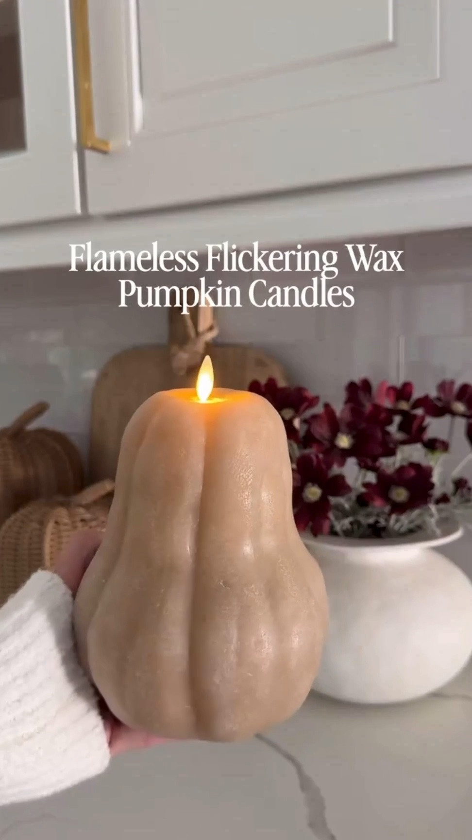 The cutest flameless pumpkin candles that sell out every year! Real wax and flickering flames! Too cute for the season!

#LTKSeasonal #LTKHome