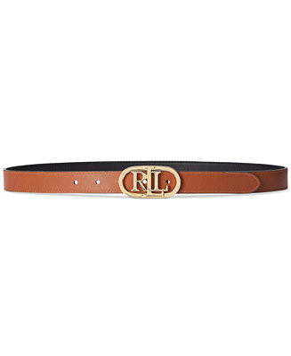 Women's Logo Reversible Skinny Leather Belt | Macy's