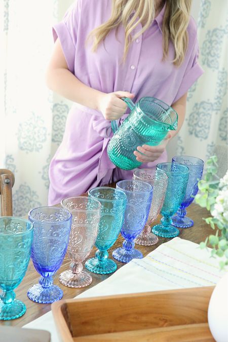 The guests are coming! #walmartpartner If you’re looking for some pretty options to get your table guest ready, I got you! How insanely eye catching are these cups? They have vintage vibes and the colors are perfect for Spring/Summer! I linked up these and all my hosting faves via the LTK APP:

#walmarthome @walmart #iywyk 