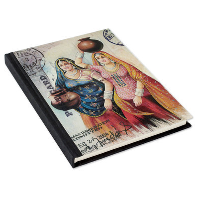 50-page Handmade Paper Hard Cover Journal | NOVICA