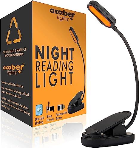 Giftable Amber Book Light - Blue Light Blocking - Night Reading Light by Amber Light Store. Recha... | Amazon (US)