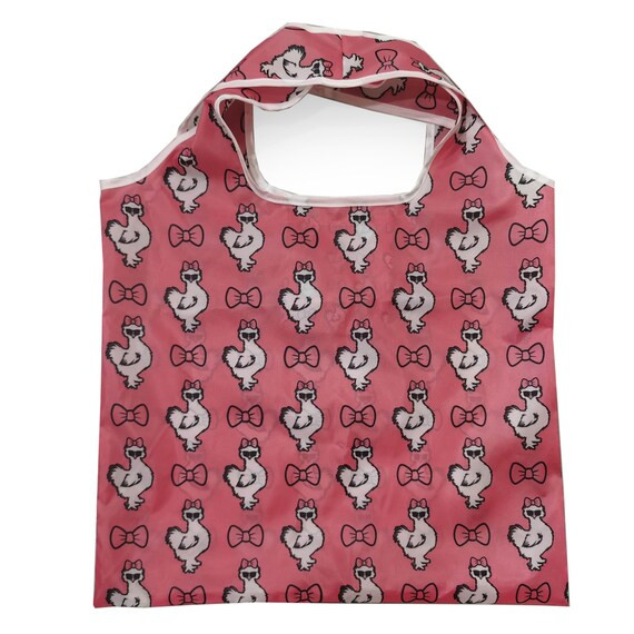 Silkie Chicken Reusable Shopping Bag - Pink Silkie Girl Print | Etsy (US)