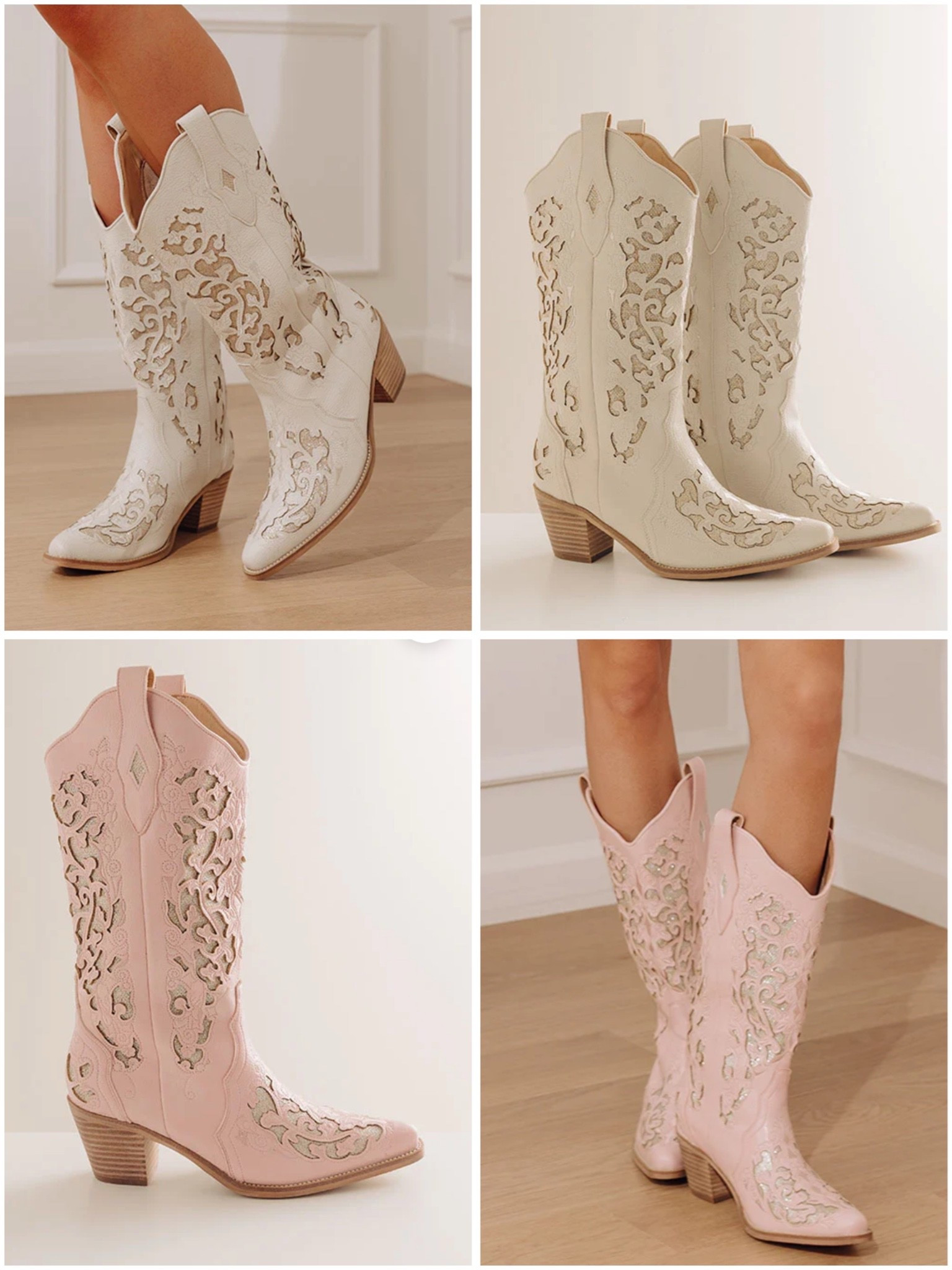 Say hello to some absolutely GORGEOUS boots!! White would be perfect for bridal but love the light pink as well

#LTKootd #LTKSeasonal