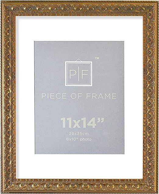 Golden State Art, 11x14 Ornate Finish Photo Frame, with White Mat for 8x10 Picture & Real Glass, ... | Amazon (US)