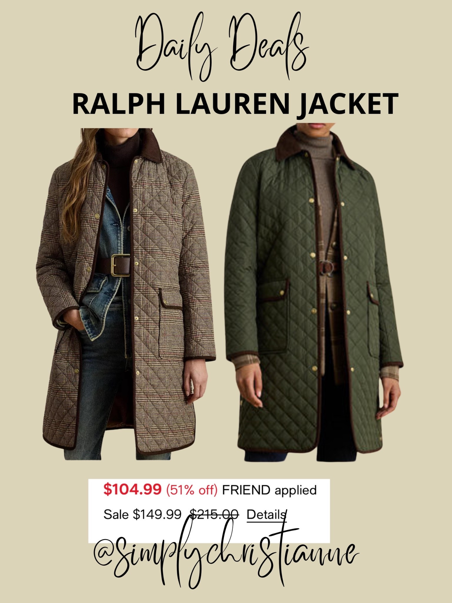 Ralph Lauren Jacket, winter outfit on  D e a L, gift idea for her 

#LTKHoliday #LTKGiftGuide #LTKSaleAlert