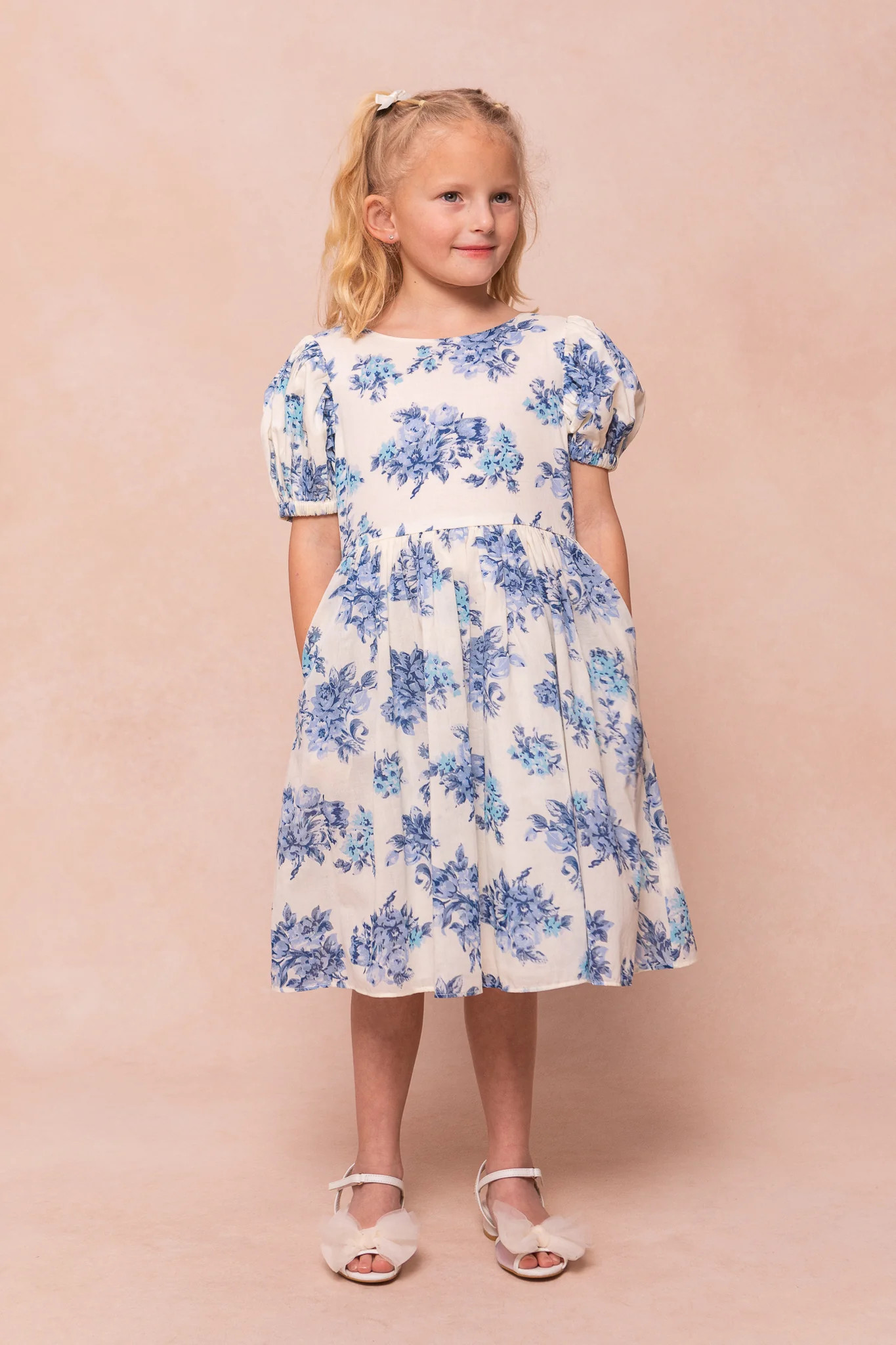 Mini Odette Dress in Blue Floral | Ivy City Co