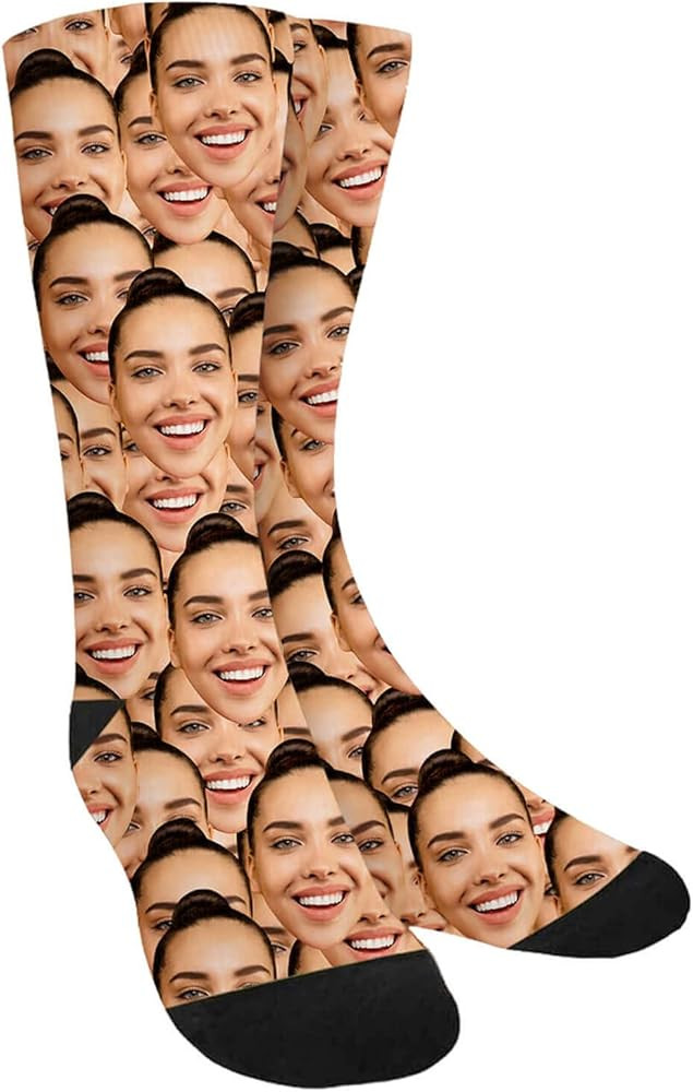 Custom Socks Personalized Socks with Picture Unisex Socks for Women, Men, Girls, Boys, Customized... | Amazon (US)