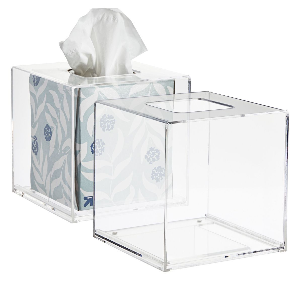 2 Pack Square Acrylic Tissue Box Holder, Decorative Clear Tissue Dispenser for Countertop, Bathro... | Target