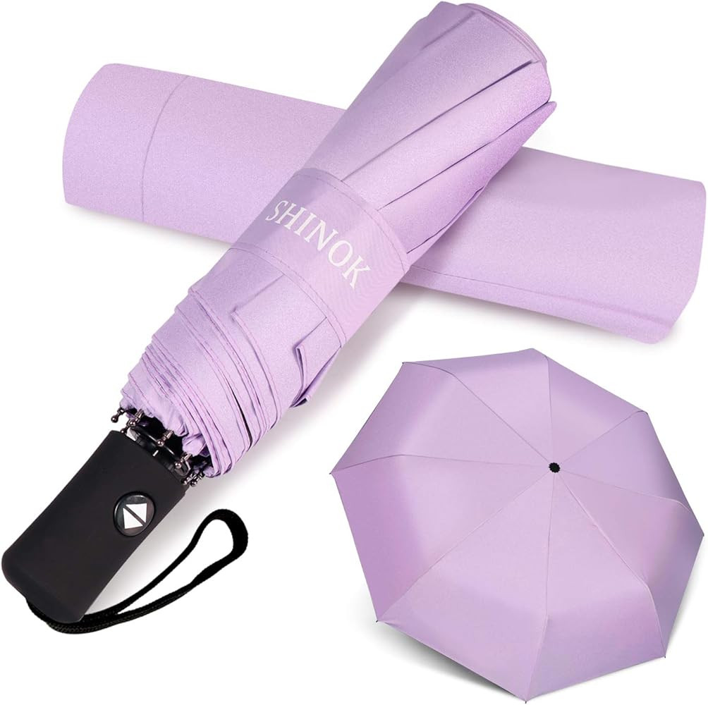 Shinok Travel Umbrella Compact Folding Sun Umbrellas Lighweight Auto Open Close for Women Parasol | Amazon (US)