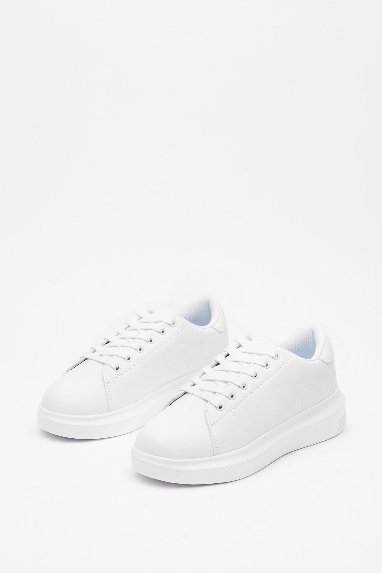 Womens Just Run With It Faux Leather Sneakers - White | NastyGal (US & CA)