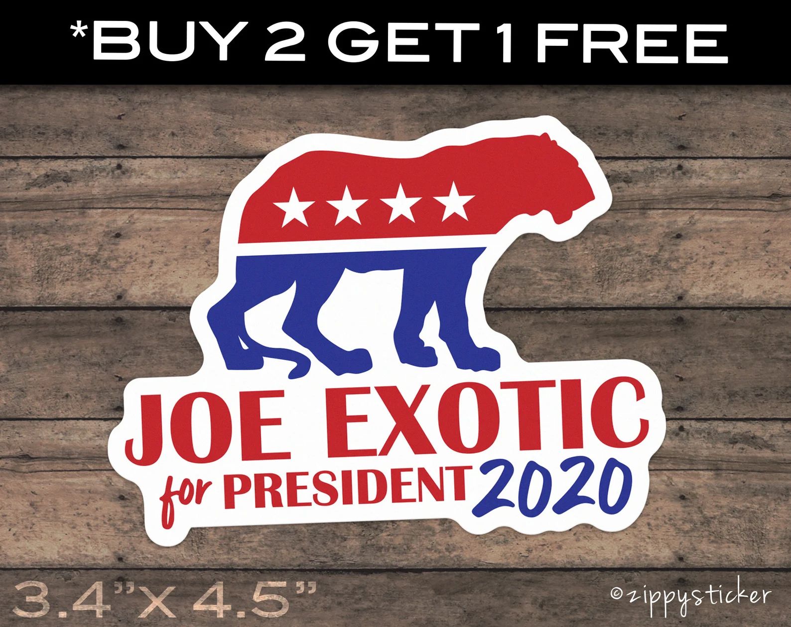 Joe Exotic for President 2020 Sticker - Election Tiger King Campaign Vinyl Graphic Bumper Decal W... | Etsy (US)
