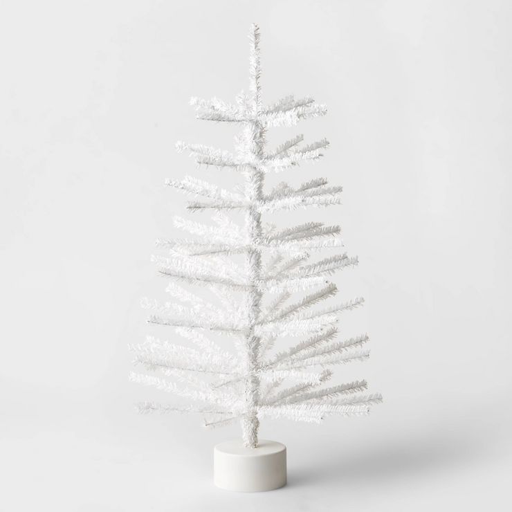 24" Unlit Tinsel Artificial Christmas Tree White - Wondershop™ | Target