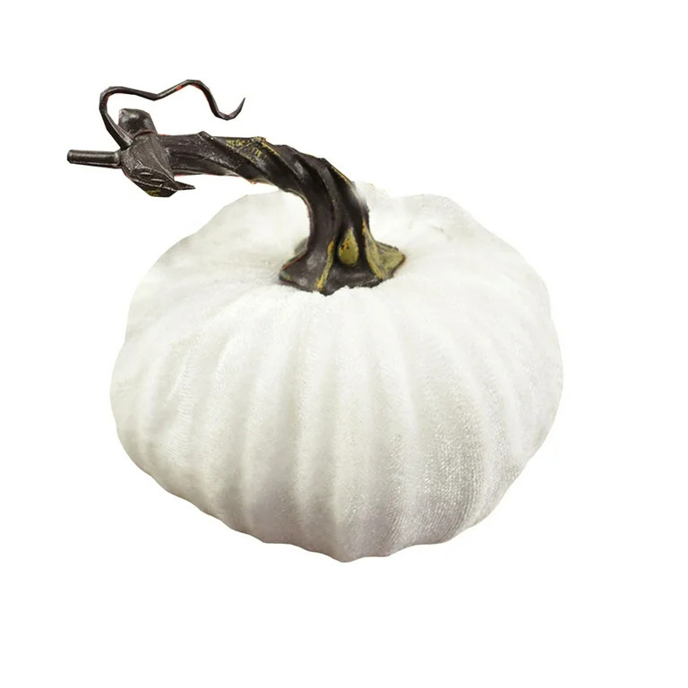 Simulation Pumpkin Flannel Pumpkin Halloween Thanksgiving Party Decoration Halloween Decor,White | Walmart (US)