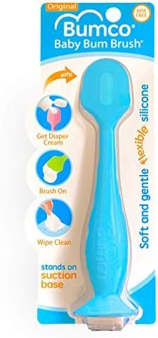 Baby Bum Brush, Original Diaper Rash Cream Applicator, Soft Flexible Silicone, Unique Gift, [Blue... | Amazon (US)