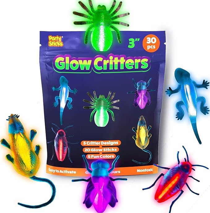 Glow Critters and Halloween Trick or Treat Glow Skeletons and Pumpkins - Glow Sticks Party Favors... | Amazon (US)