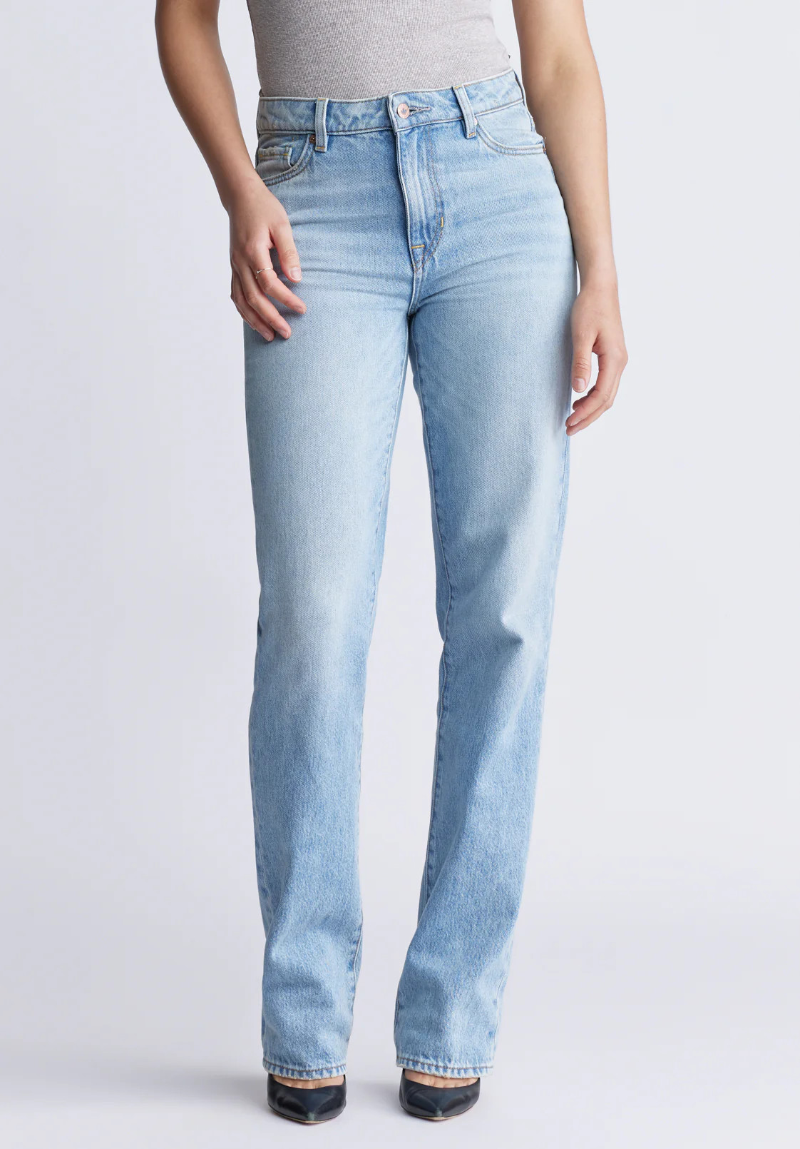 Mid Rise Straight Mary Women's Jeans, veined and worked - BL15926 | Buffalo David Bitton