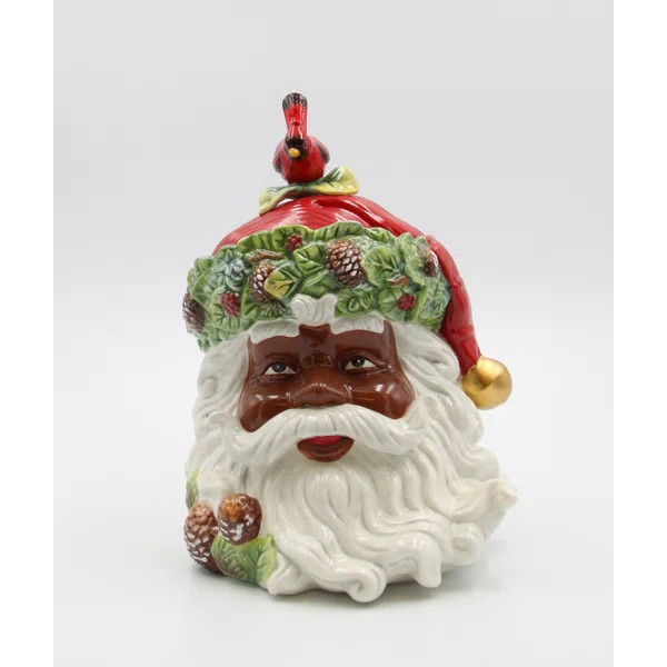 African American 2.5 qt. Santa Cookie Jar | Wayfair North America
