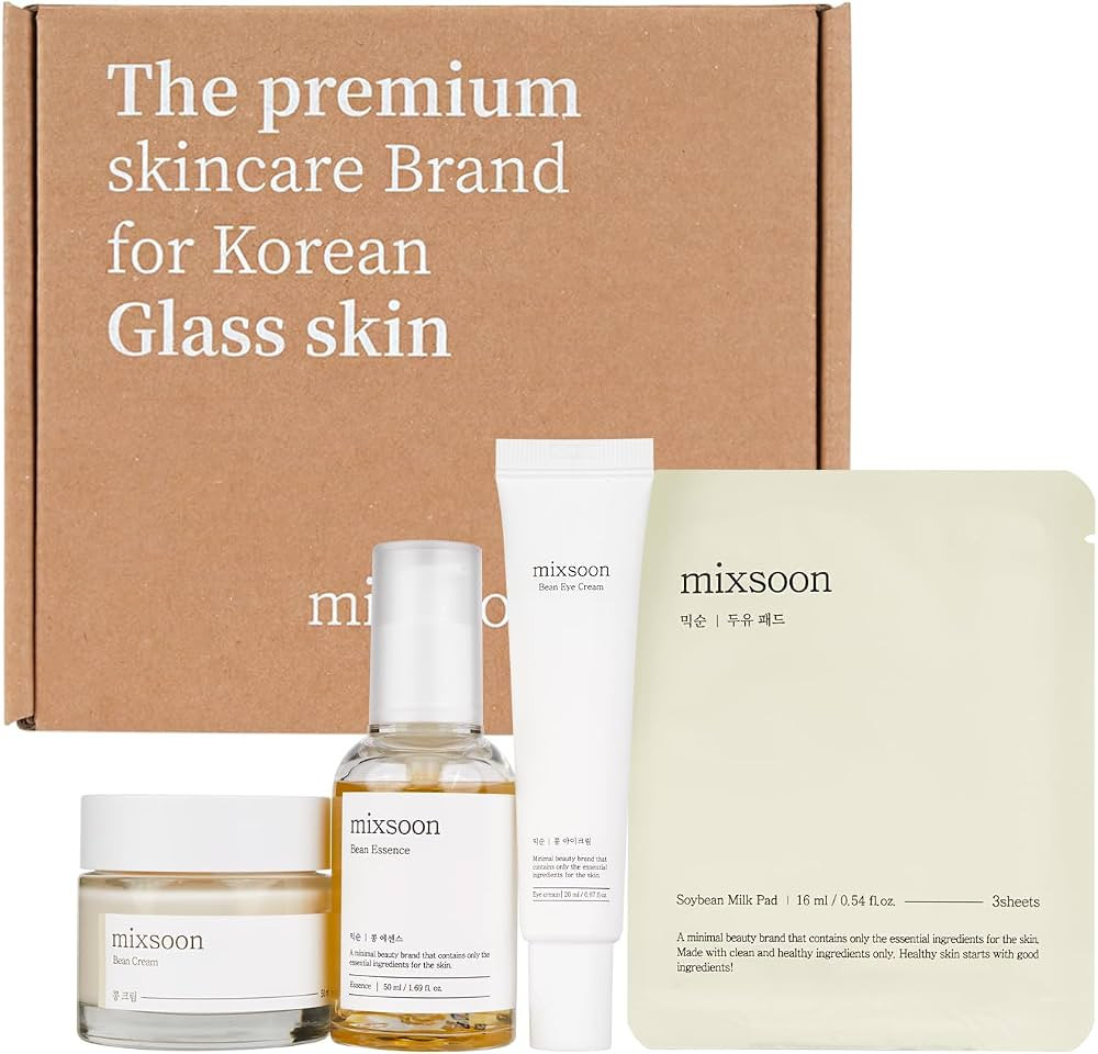 mixsoon Bean Essence & Bean Cream & Bean eye cream & Soy Bean Pad 1ea,Bean Trio Special Skin Care... | Amazon (US)
