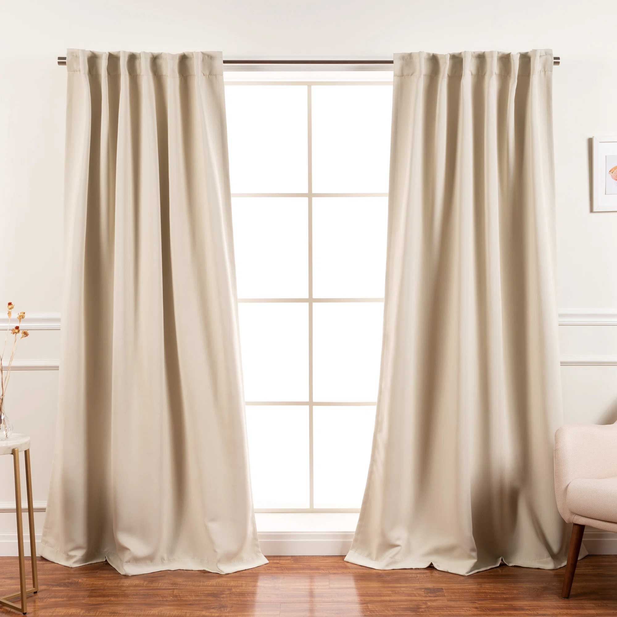Bantam Solid Blackout Thermal Rod Pocket Curtain Panels (Set of 2) | Wayfair North America