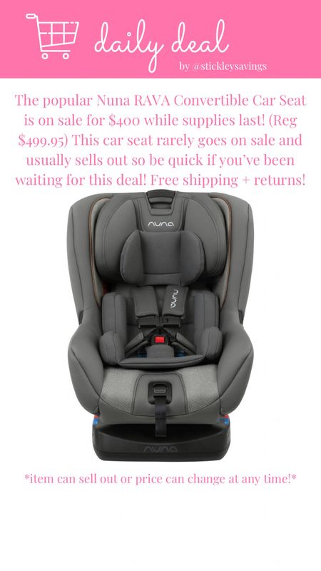 Nuna RAVA Convertible Car Seat on sale in the color shown while supplies last!

#LTKbaby #LTKbump #LTKfamily