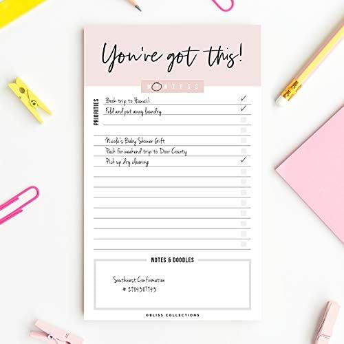 Bliss Collections Motivational Daily to Do List Notepad, You've Got This Tear-Off Pad, Memo Pad f... | Amazon (US)