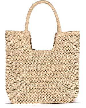 Large Straw Beach Bags for Women Woven Tote Bag Shoulder Handbags Summer Mesh Beach Bag for Summe... | Amazon (US)