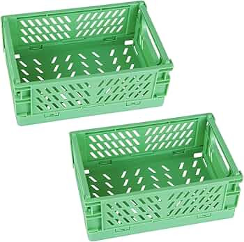 Tixill 2-Pack Mini Foldable Plastic Baskets for Organizing and Storage, Collapsible Storage Crate... | Amazon (US)