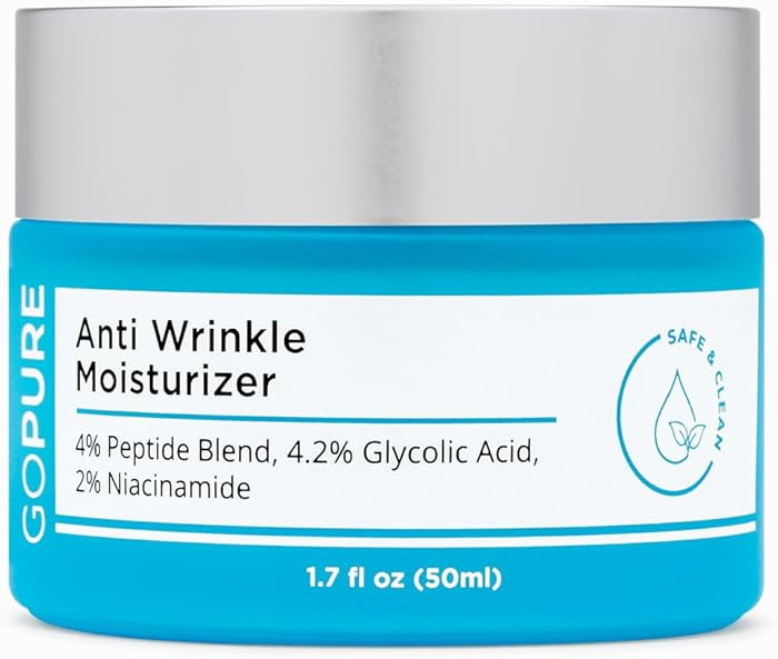 goPure Glyco-Peptide Anti Wrinkle Face Cream - Hyaluronic Acid Moisturizer for Face with Glycolic... | Amazon (US)