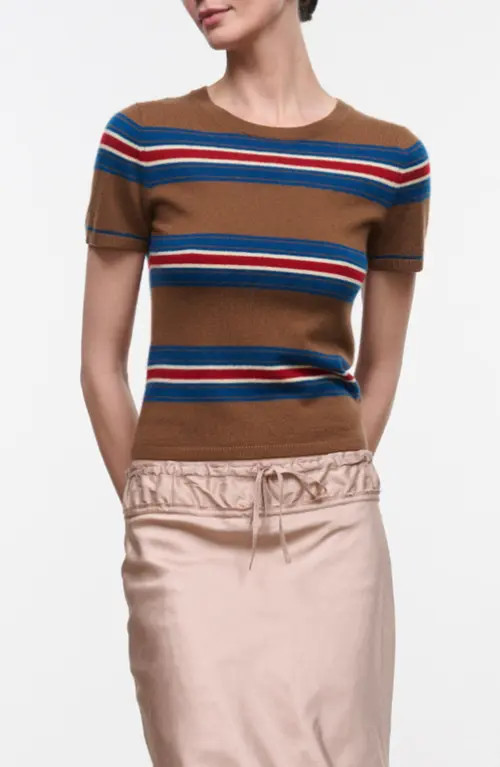 STAUD Easy Striped Cashmere Sweater in Savoy Stripe at Nordstrom, Size X-Small | Nordstrom