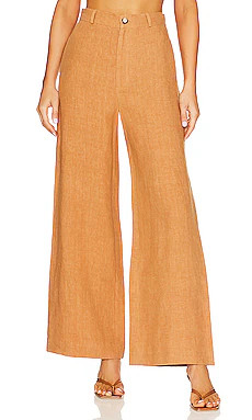 Bardot Enya Linen Pant in Camel from Revolve.com | Revolve Clothing (Global)