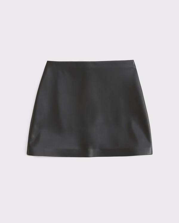 Women's The A&F Scarlett Vegan Leather Mini Skort | Women's Bottoms | Abercrombie.com | Abercrombie & Fitch (US)